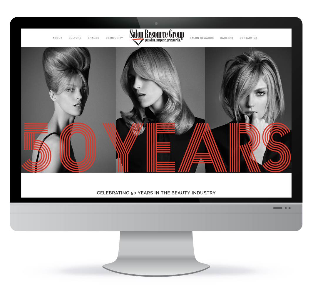 Salon Resource Group website design in Halifax NS, web designer Hillary Harris